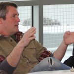 J.P. Vellotti of East Coast Kelp Farms talks about the potential markets for kelp grown in Long Island Sound during a meeting organized by CT Sea Grant.