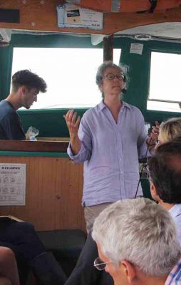 Long Island Sound Outreach Coordinator Judy Preston talked about progress on reducing nitrogen in the Sound and the Long Island Sound Study.