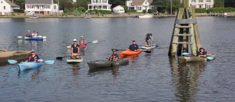 Aqua.tour_ Sea Grant dayak fleet takes to the Mystic River on July 3 to test out a new aquaculture eco-tour being developed in partnership with Adventure Mystic, Mystic Oysters & Connecticut Cultured Oysters.