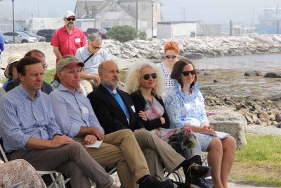 From left, Sen. Chris Murphy, Rep. Joe Courtney, NOAA Administrator Richard Spinrad, UConn Interim President Radenka Maric and Sara Gonzalez-Rothi, senior director for water at the White House Council for Environmental Quality, all spoke at the event.