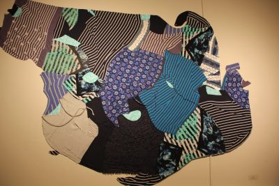 Kathryn Frund created this work using recycled fabric.