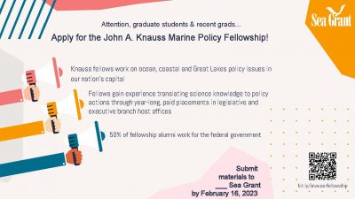 Silde with information about Knauss fellowship