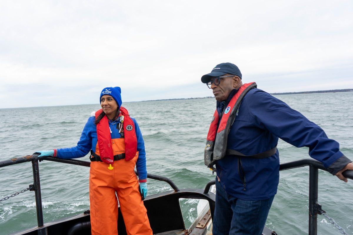 Anoushka Concepcion with NBC's Al Roker, travel to a Long Island Sound kelp farm.